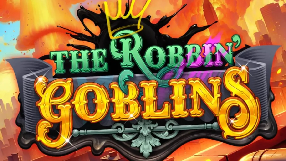 Tampilan visual slot Robbin Goblins dengan tema goblin yang destruktif