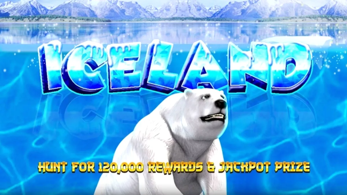 Pemandangan atmosferik es dan salju yang mencerminkan tema slot Iceland